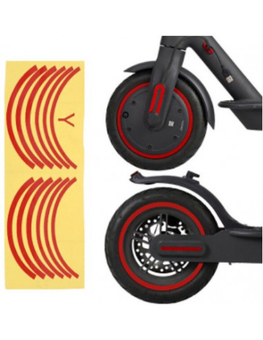 Front and rear wheel stickers set for Xiaomi scooters