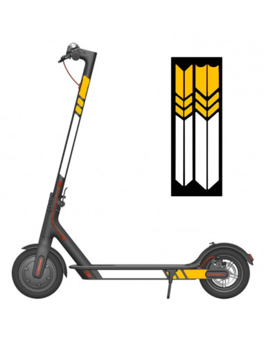 Reflective decorative stickers for Xiaomi scooters (yellow-silver)