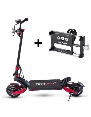 Techlife X7 LITE 50 km/h electric scooter + GUB G85 phone holder