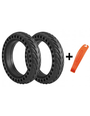 2x SOLID tyre 8,5'' for Xiaomi Scooter + tyre lever set