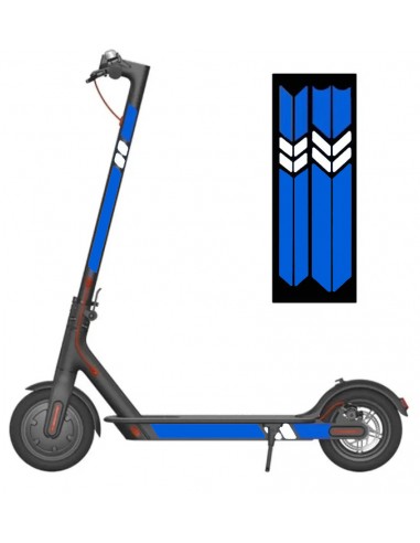 Reflective decorative stickers for Xiaomi scooters (blue-silver) v2