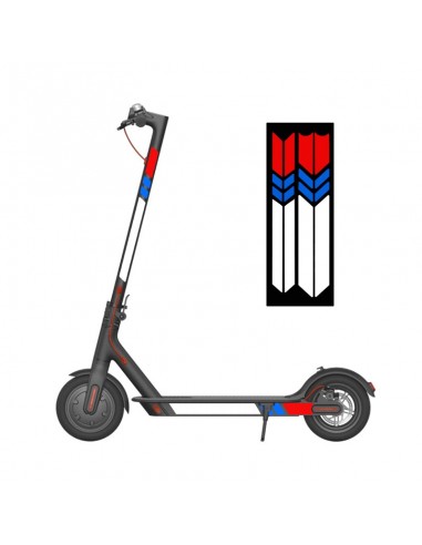 Reflective decorative stickers for Xiaomi scooters (blue-silver-red) v2