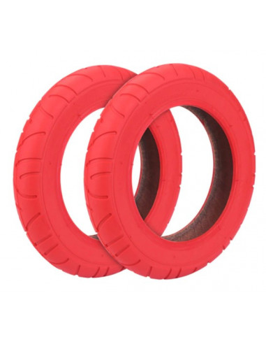 2x 10" red reinforced Wanda 2 tyre for Xiaomi scooters set