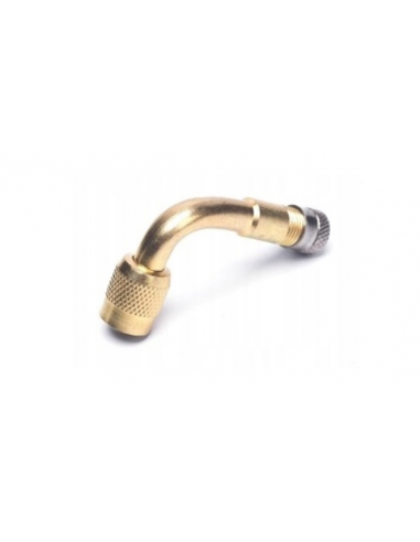 Brass air valve extension bent at 90 degrees
